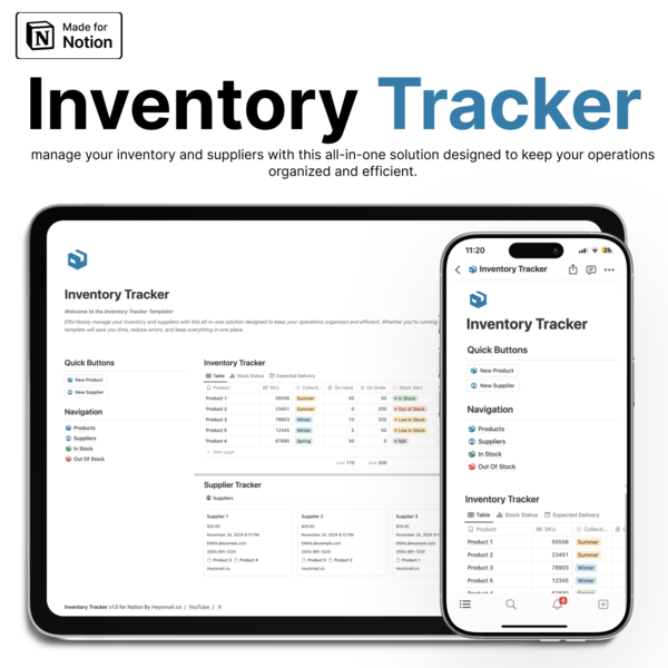 Inventory Tracker Preview