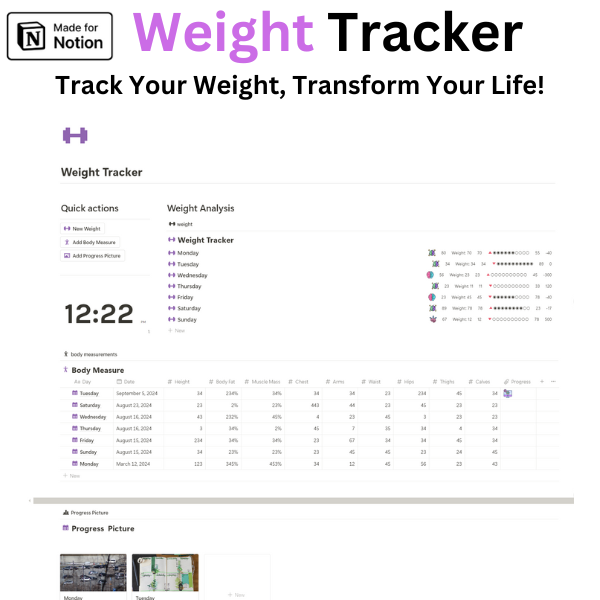 Weight Tracker Preview
